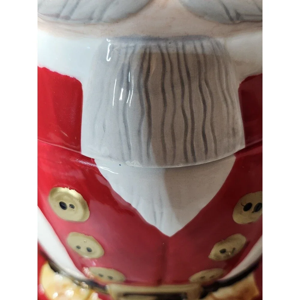 Gibson Housewares Nutcracker Cookie Jar Christmas Holiday Kitchen Decor 10.75
